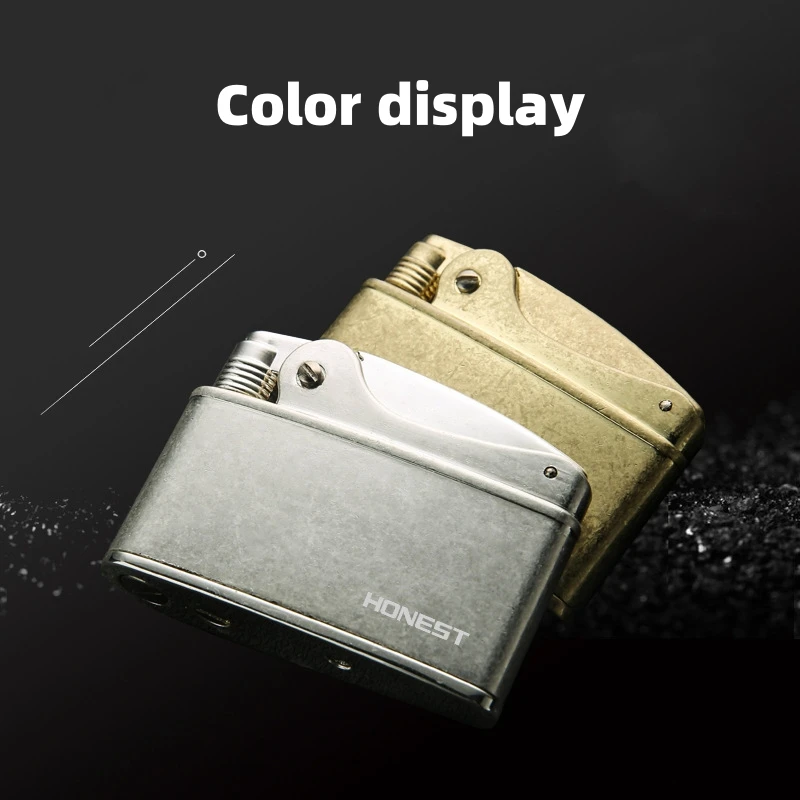 Retro style metal kerosene oil  refillable lighter for men gift