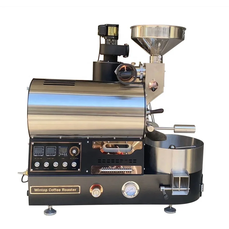 Wintop Roasting Machine Coffee  220V Stainless Steel 1kg Coffee Roaster Gas Commercial Coffee Roasters with Great Price