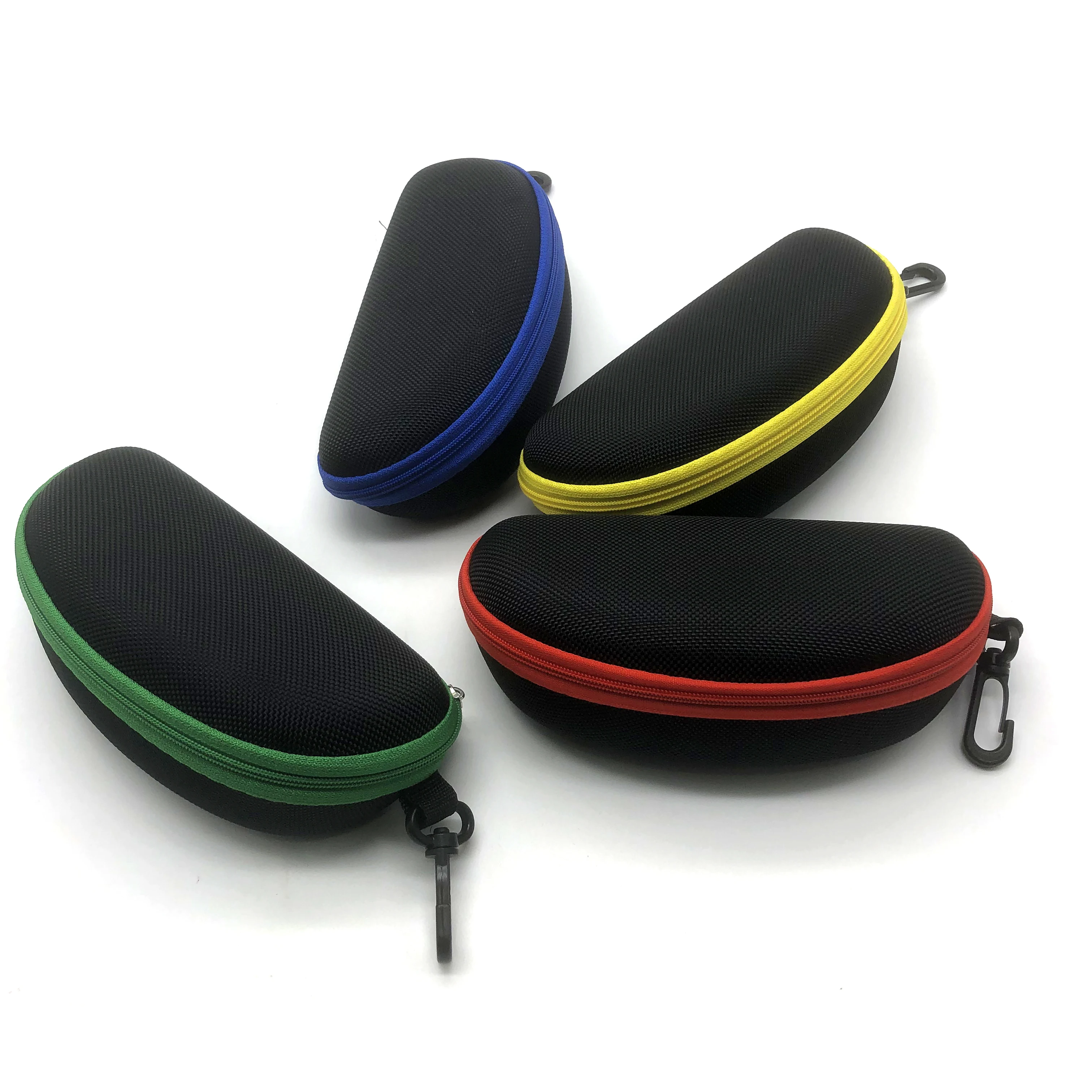 Customized EVA Sunglasses Case Portable Travel Zipper Eyeglasses Case With Hook