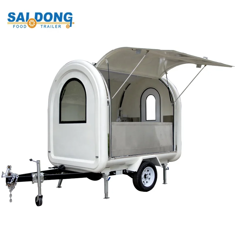 Hot selling Fiberglass multi-functional hot dog and ice cream  food trailer
