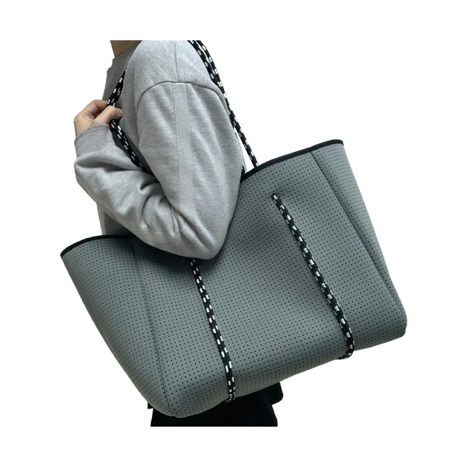 Wholesale Neoprene Tote Large Designer Beach Tote Bag for Women Ladies Girls Men Travel Shopping Shoulder Handbag