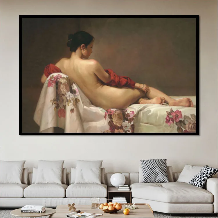 Modern Home Decor Wall Art Nude Art Painting Naked Beautiful Sex Girl Nude Art Oil Paintings By Number
