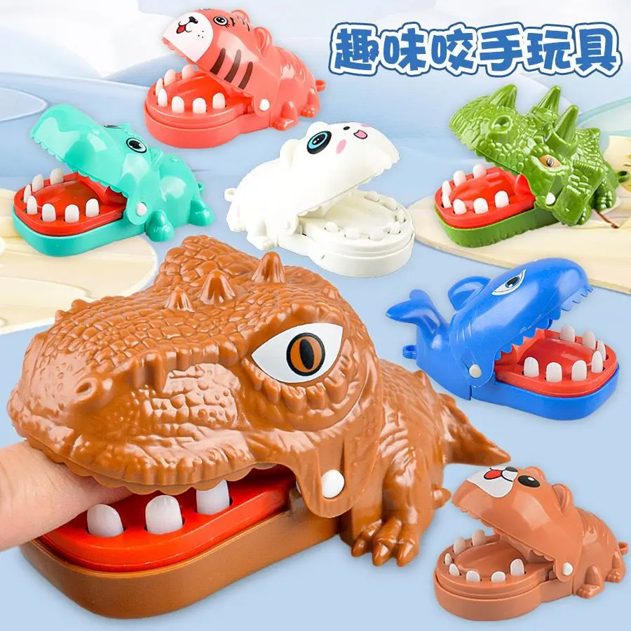 Felisu Mini Dinosaur Teeth Toys Game Dinosaur Biting bite toy finger Decompression tricky toys