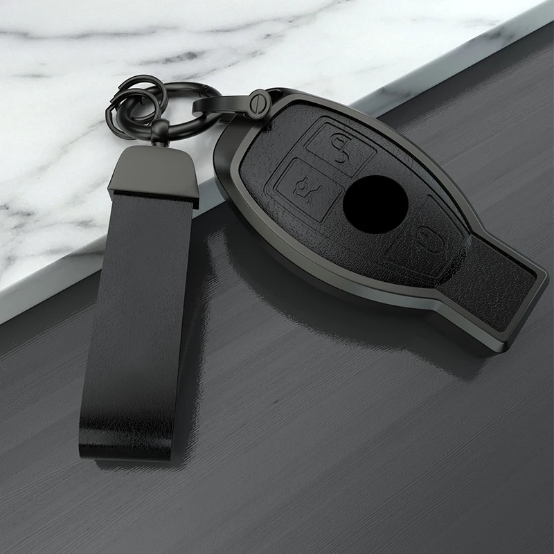 Aluminum alloycar Car Key Case Cover For Mercedes Benz C E S Class GLK GLA W204 W463 AMG BGA Drop Shipping Items