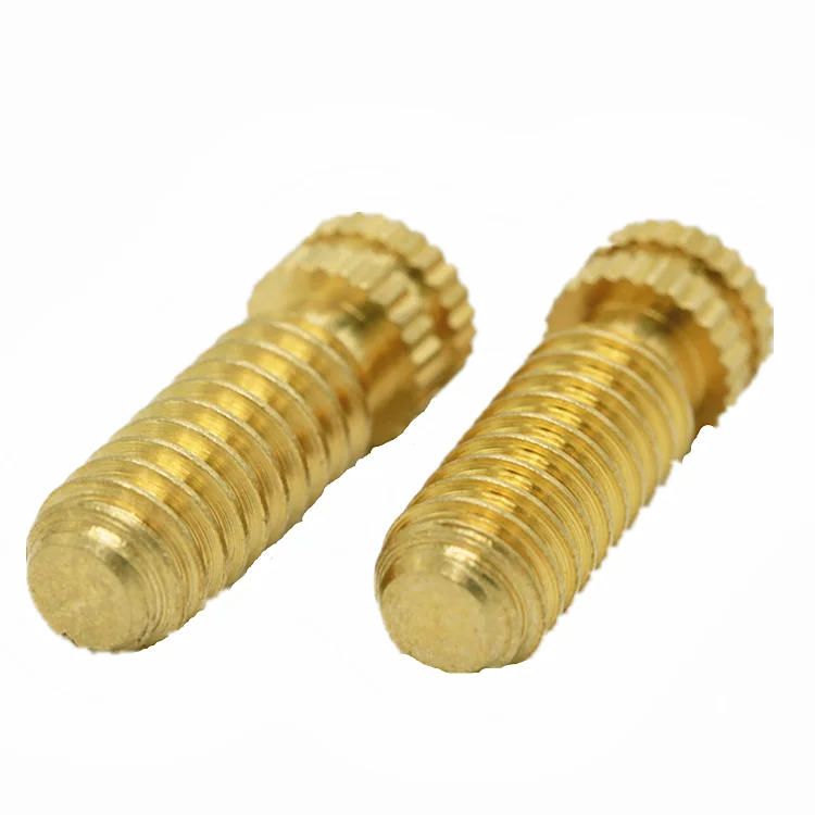 
Custom special knurled thumb brass fixing screw 