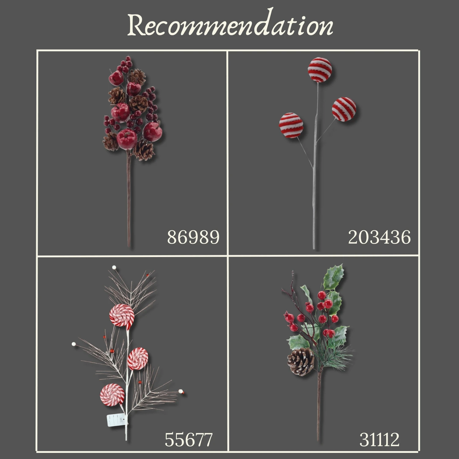 Artificial Xmas Tree Stems Glittered Picks Gold Glitter Swirl Spray Christmas Tree Sprays and Picks