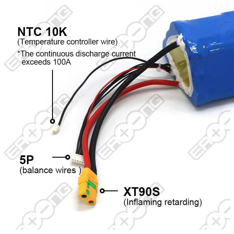 UNIS Customized 4S15P 21700 75Ah 150Amp 14.8V 4S Rechargeable Lipo Battery 75Ah 14.8v Xt90 Battery Pack For Power Bank