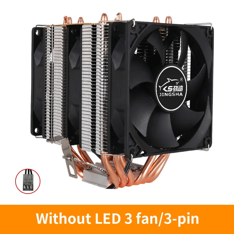 CPU кулер 6 теплопроводов холодильник 2 вентилятора радиатора охлаждения 3PIN 4PIN для lga 1150 1155 1156 1366 2011 X79 X99 материнская плата Am2