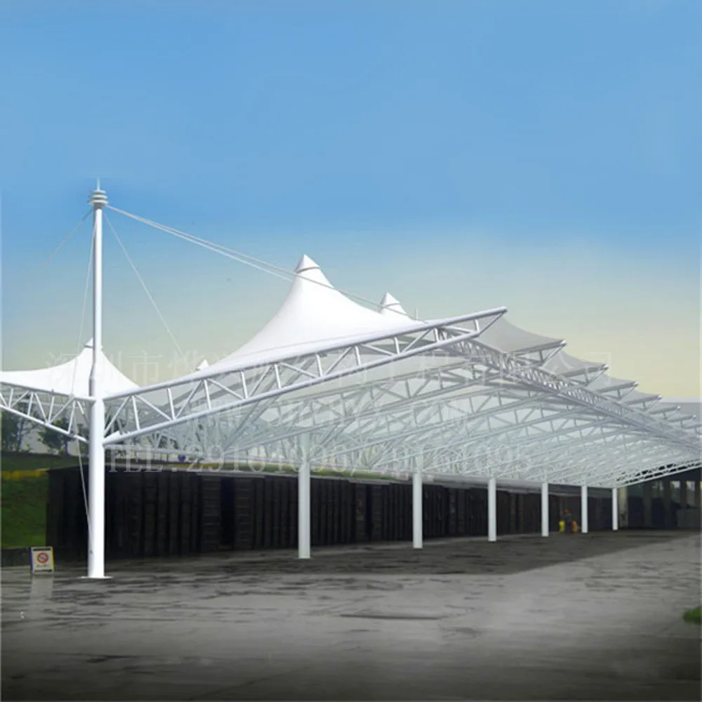 Membrane Structure Car Shed Sunshade Installation Design Construction Manufacturer Outdoor Car Parking Shed