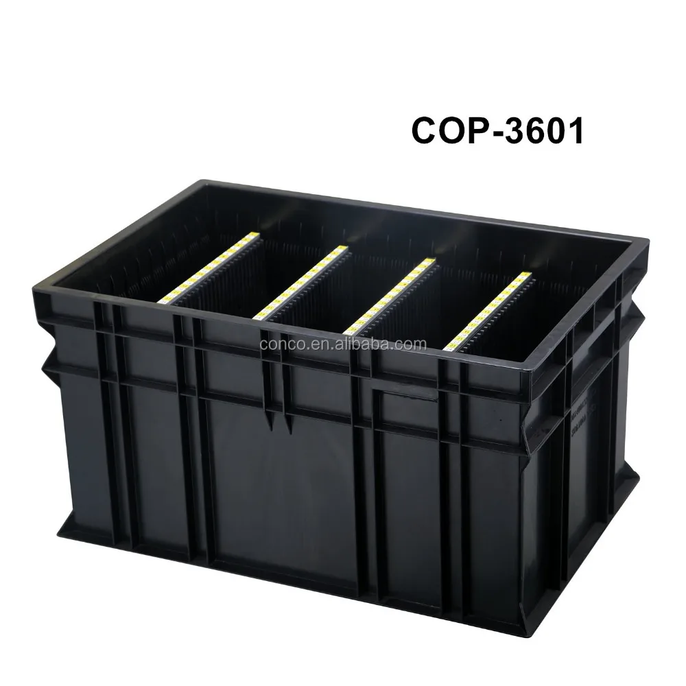 CONCO Anti static Esd Tote Box with Divider Conductive Plastic storage Bin