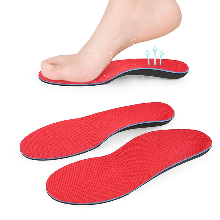 High-elastic EVA memory foam shock absorption sports insole with arch support Flat foot orthopedic insole for plantar fasciitis