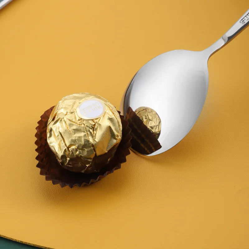 Новый стиль 304 из нержавеющей стали детская ложка и вилка набор милых мультяшных животных керамическая ручка столовые приборы с пользовательским логотипом