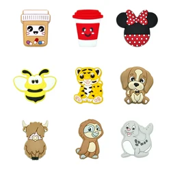 New 2022 Multistyled cute animal shape cow silicone focal beads for pen making silicone Beads
