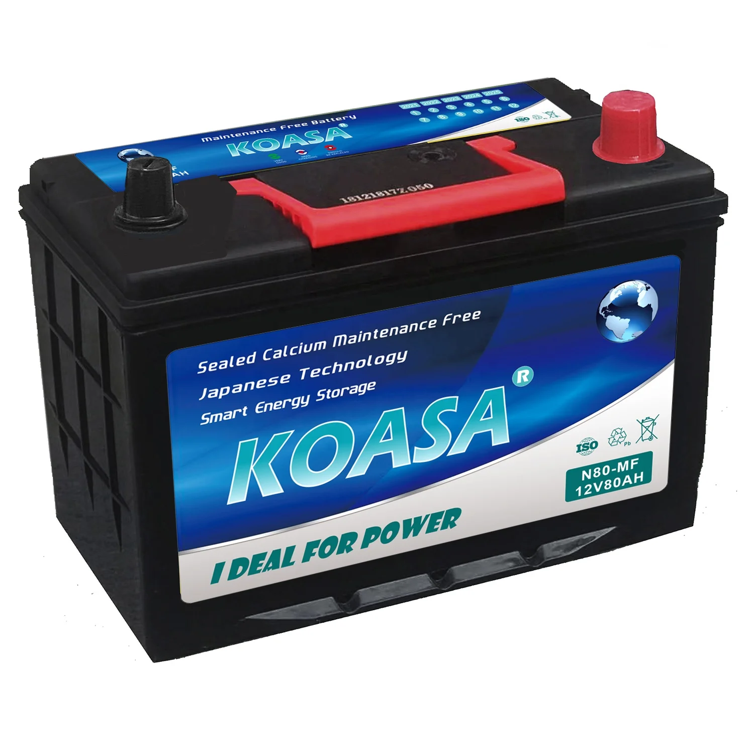 KOASA Most Competitive Chinese Factory 95D31L-MF NX120L-7-MF 12V80AH Sealed Car Battery Lead Calcium Acid Accumulator Battery