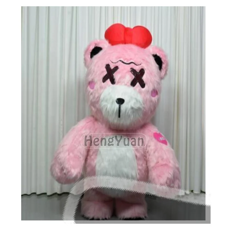 2m/2.6m/3m Black Inflatable Polar Bear Mascot Advertising Animal Wearable Walking Mascot Party Costume for Adult