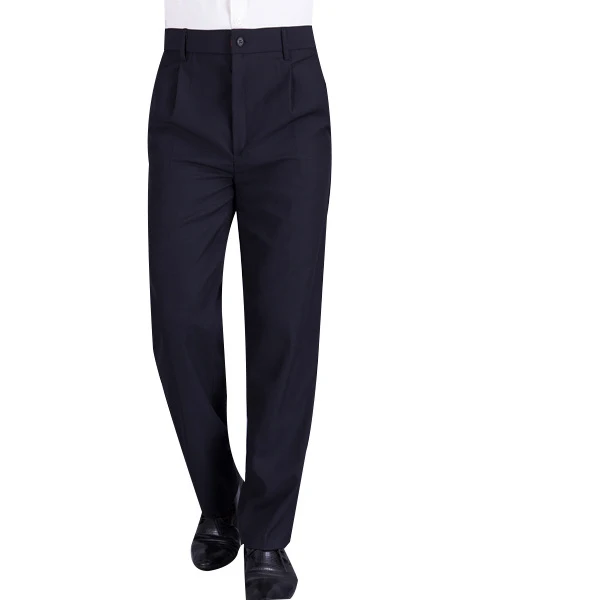 Spot wholesale chef work hotel uniform pants kitchen striped chef pants restaurant waiter elastic pants