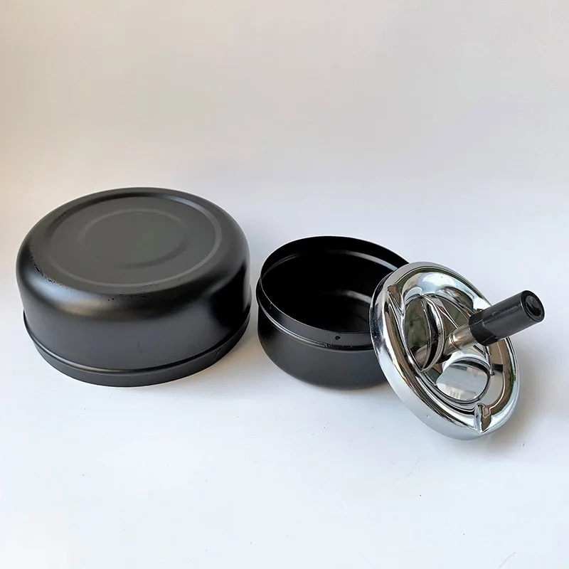 Custom LOGO Ashtray Round Glass Cigar Copper Concrete Zinc With Cover Ashtray