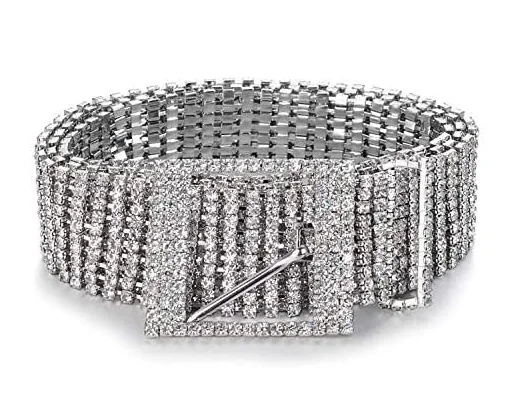 Женский пояс со стразами и цепочкой, Блестящий Пояс для вечеринок и клубов, пояс для рождественского подарка