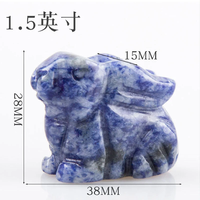 1.5 inch handmade stone carving rabbit factory wholesale customizable jade rabbit decoration