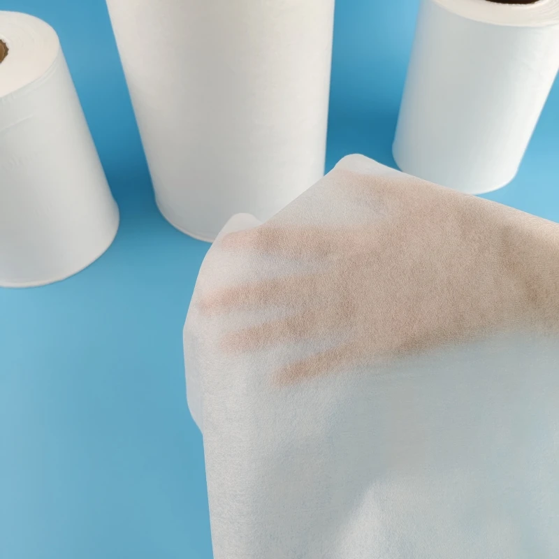 Bamboo Fiber Spunlace Non-woven Fabric with Natural Antibacterial Effect, Raw Material for Sanitary Products