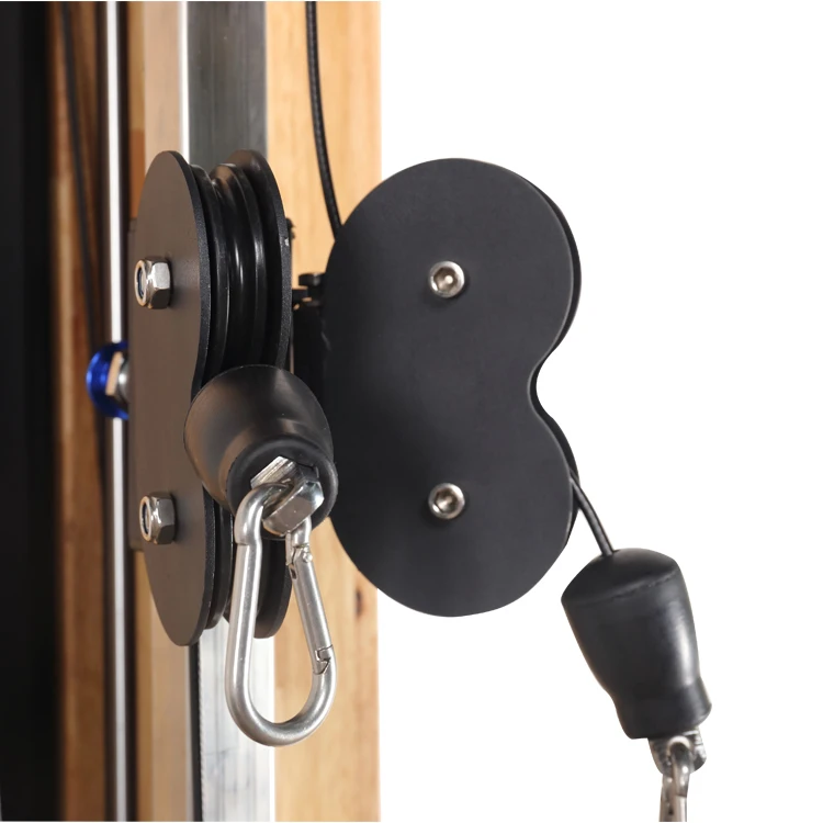 DIY Stack Weight Fitness Exercise Pulley System Cable Crossover Bar Adjustable Wall Mount Lat Pull Down Machine Gym Equipment