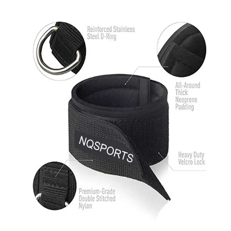 Изготовленный На Заказ PU неопрен розовый фитнес мягкий тренажерный зал и ремешками на лодыжках для кабеля машины