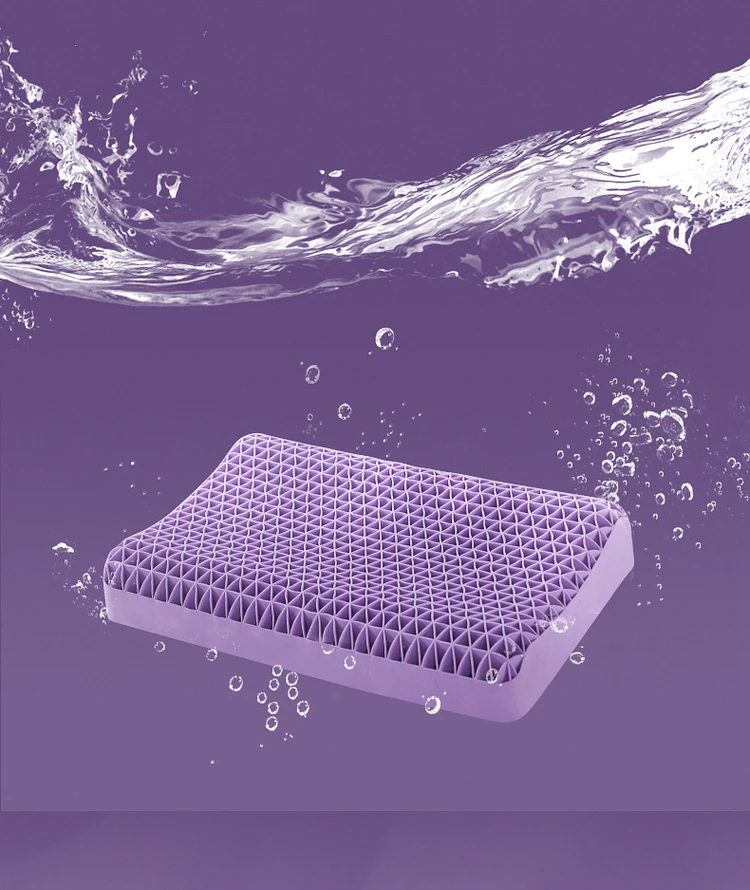 Sleep TPE Gel  Pillow Breathable Washable Head Pressure Dispersion Wholesales High Elasticity  TPE  Wave Contour  Adult Pillow