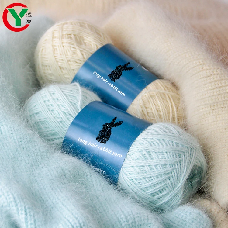Free Sample Angora Yarn 50g/set Anti-pilling Fine Quality Angora Rabbit Wool Nylon Hand-Knitting Blended Yarn