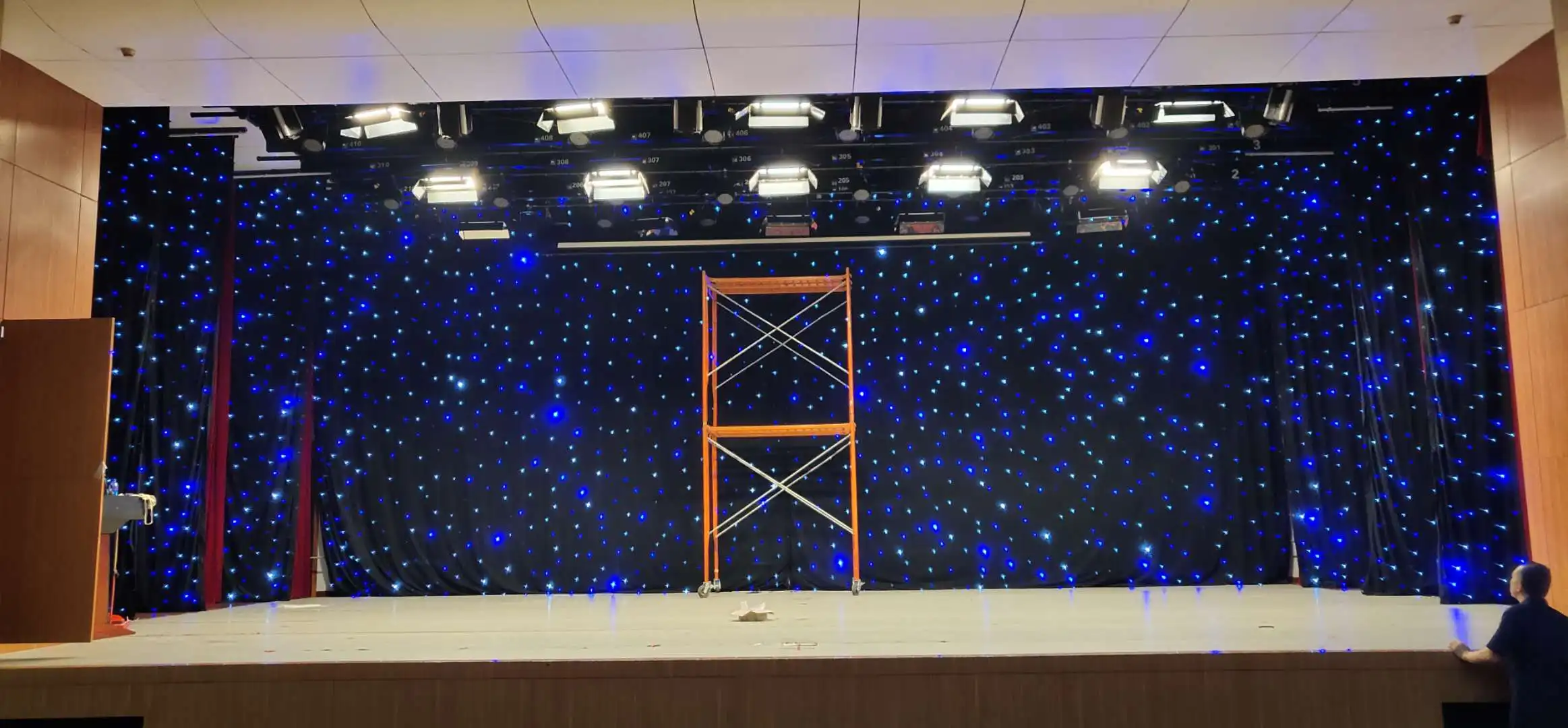 backdrop cloth light led star backdrop for wedding stage decoration