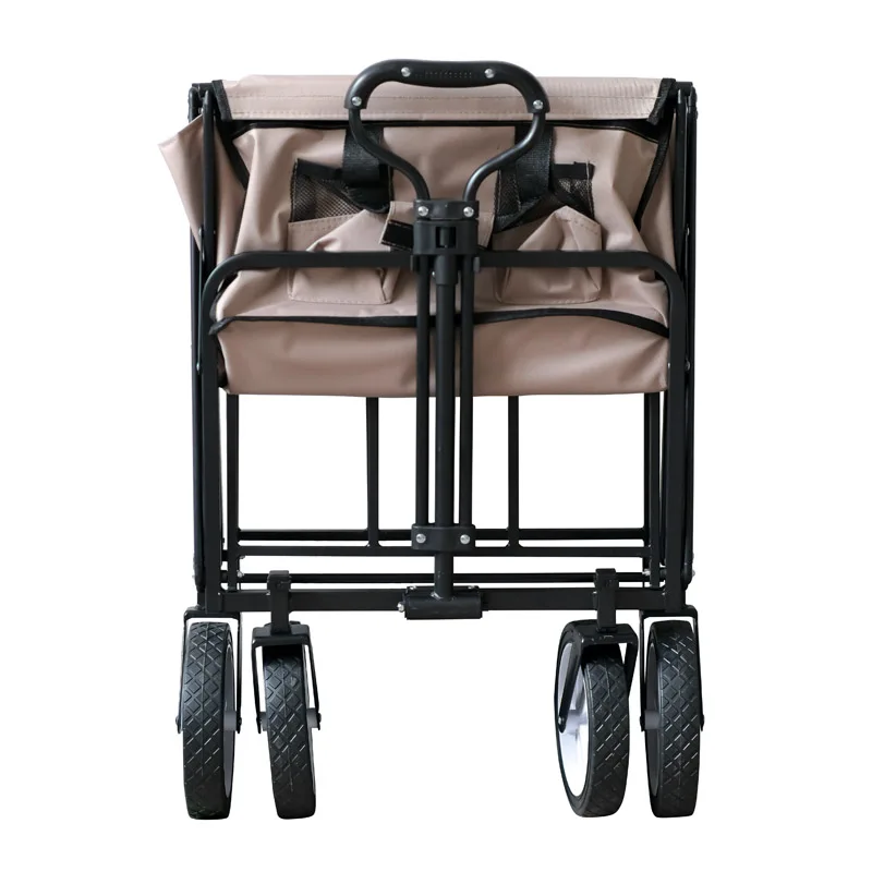 Hitree outdoor folding trail Collapsible camping garden heavy-duty Wagon golf cart steel with folding plate