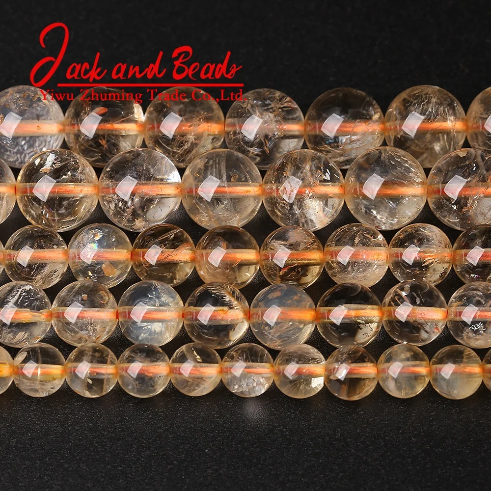 
AAAAA Citrine natural loose beads wholesale natural crystal loose beads citrine beads factory direct 