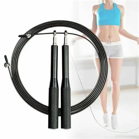 High-Speed Aluminum Metal Heavy Exercise Jump Rope Sweatband with Steel Wire for Speed Jump and Skipping Fitness Equipment