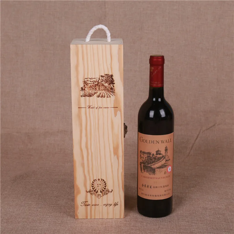 The popular portable tenon structure holds a red wine wooden box