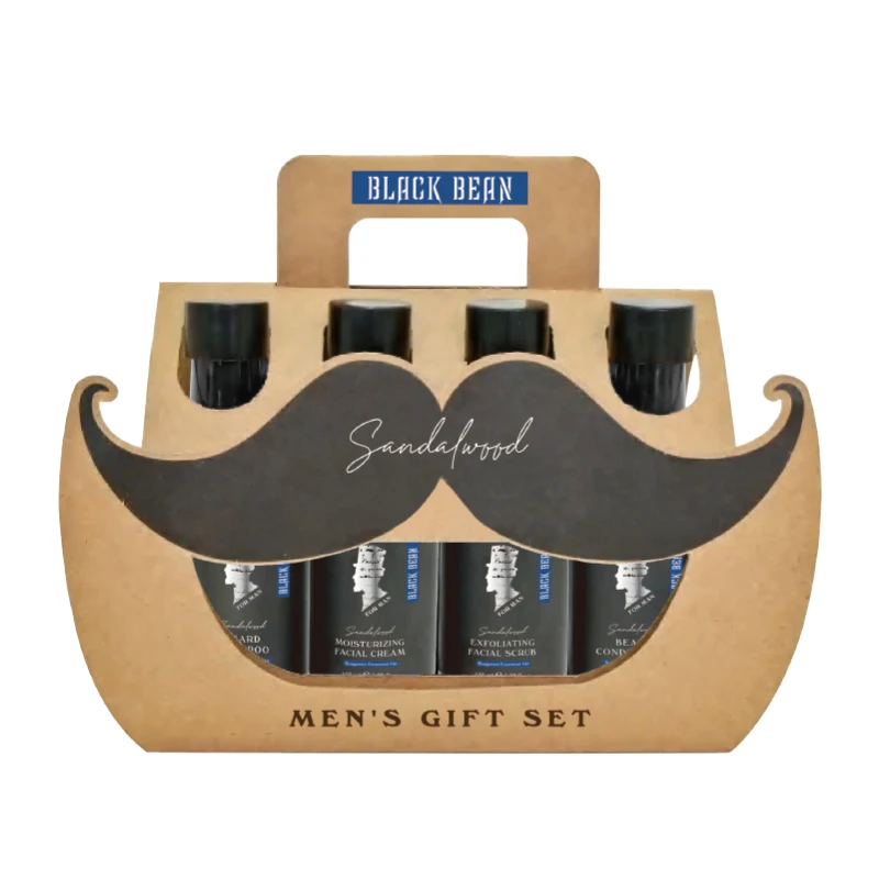Eco-friendly High Quality Private Label Men Care Product Wash Balm Oil Beard Grooming Kit Beard Growth Sets