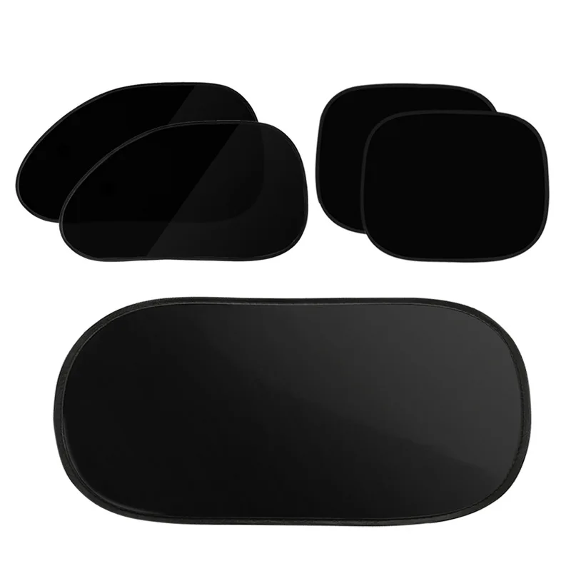 Car windshield UV material electrostatic adsorption Mesh Car Window Sunshade five-piece set,Rear Window Sunshade Protector