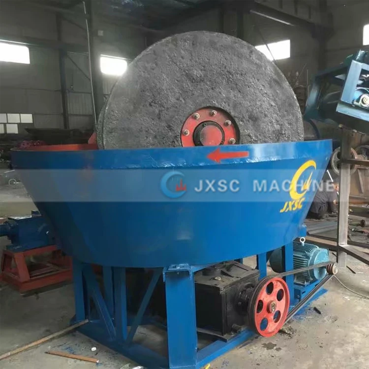 Zambia Round Rock Stone Gold Crushing 1100 Wet Pan Mill
