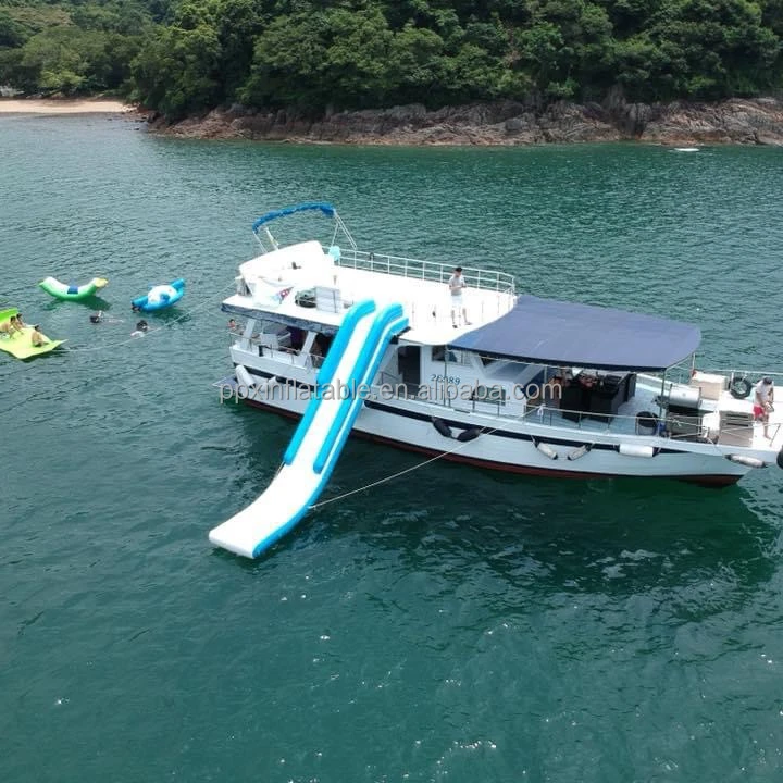 Коммерческое оборудование для водных игр открытый Плавающий надувной док-станция горка лодки надувная яхта с