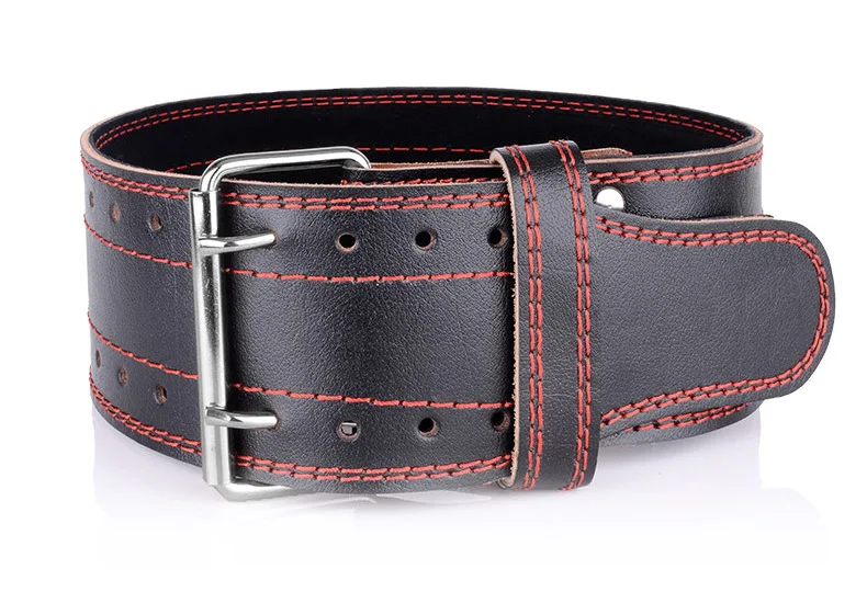 New Design Bodybuilding Leather Belt Weightlifting double pin Buckle Power Lifting Belt For Mens Customized