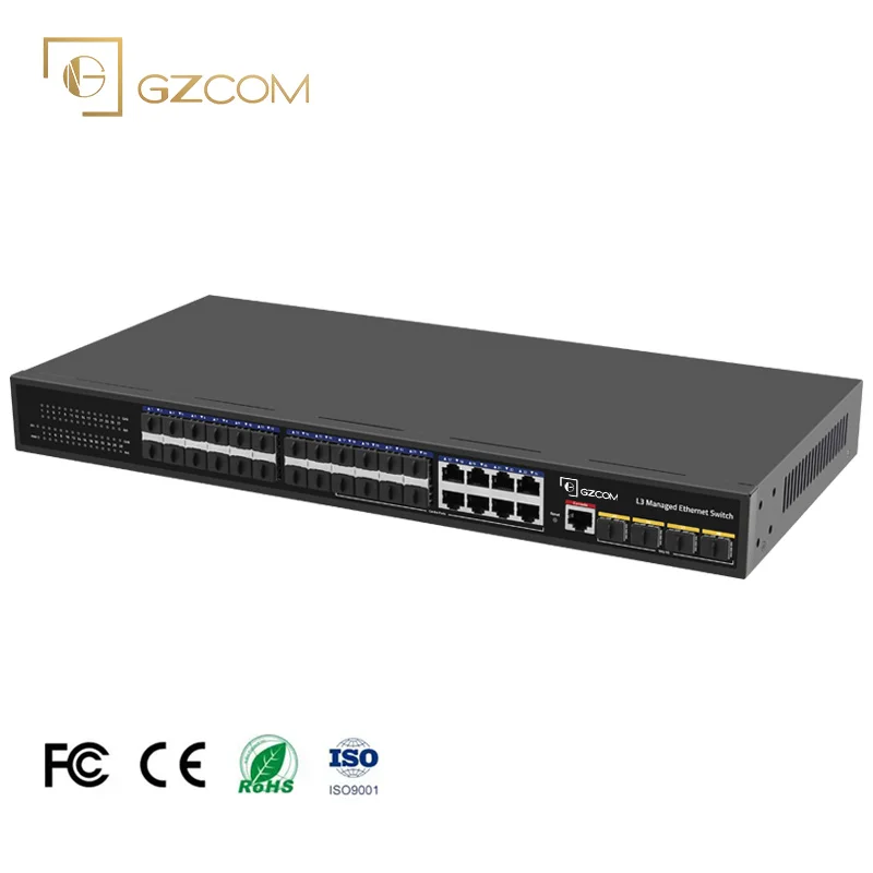 GZCOM 3 layer 24 sfp ports managed 10g Network  Ethernet switch