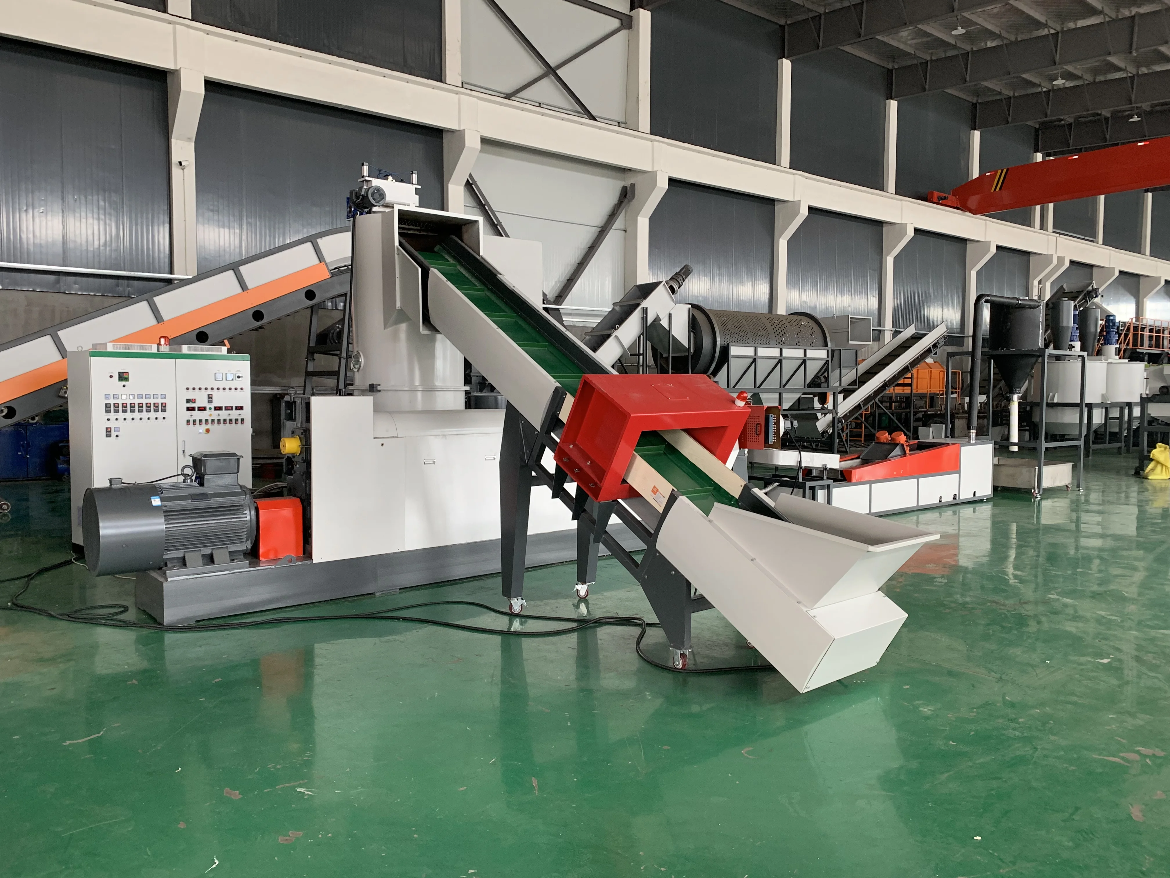 Waste PP PE PET BOPP film recycling granules machine durable plastic pelletizing machine