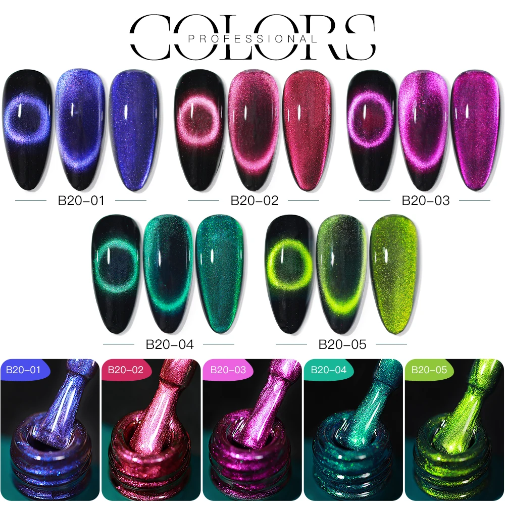 AS Cat Eye Nail Gel Polish 9D Private Label Magnetic Gel Polish Galaxy Chameleon Effect Soak Off Salon Manicure Varnish