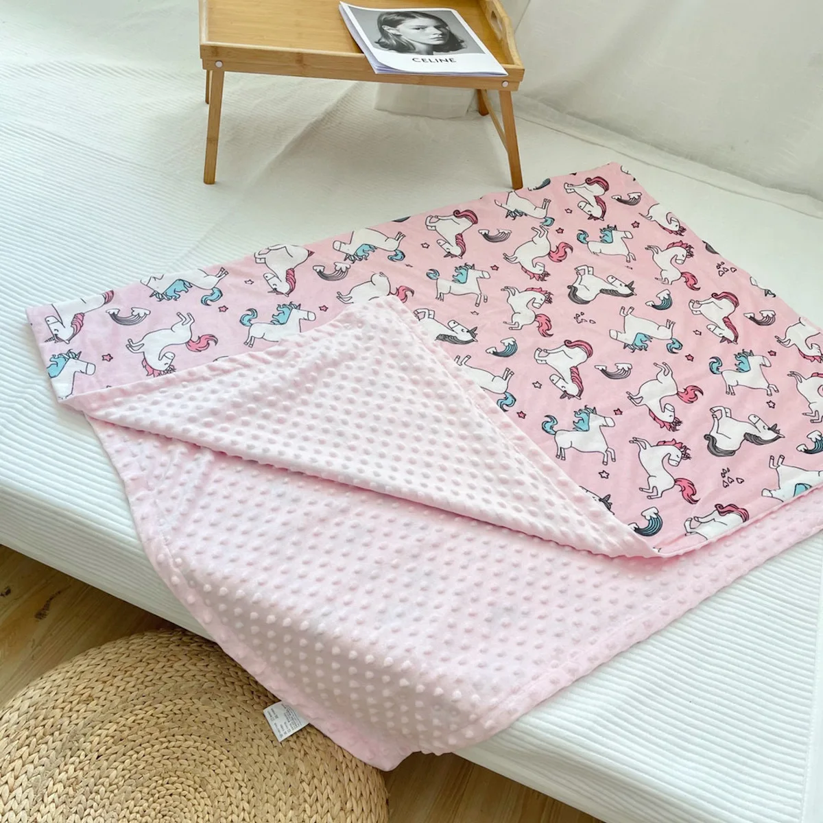 Очень мягкое детское одеяло из норки Двухслойное теплое для мамы экологически чистое защитное