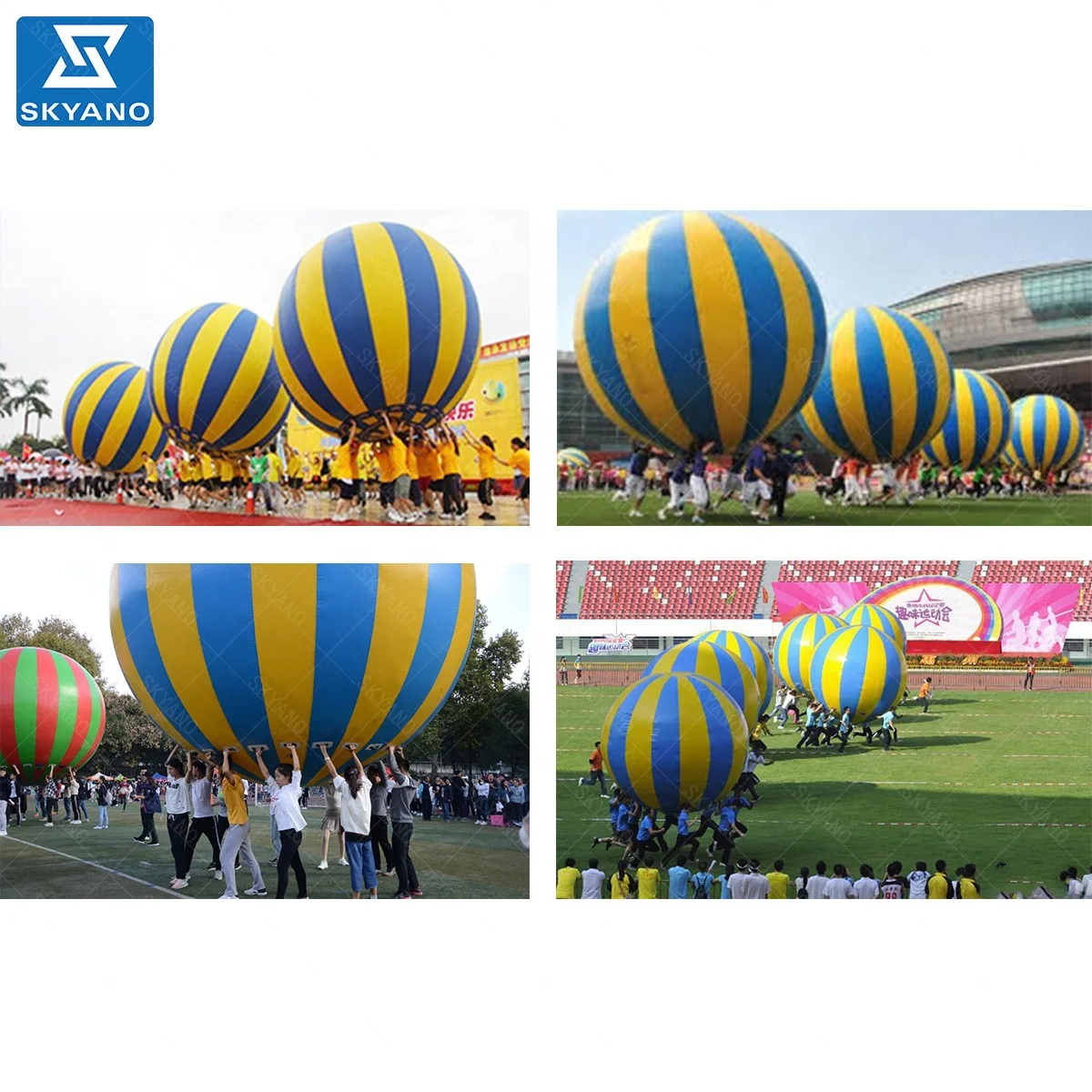 Big Size Inflatable Race Ball / Run Raise ball for Team Sport Game