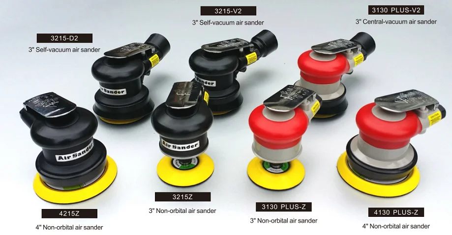 3215-D2 Industrial 3 Inch Pneumatic Polishing Eccentric Vacuum Grinder Self-vacuum Random Car Polisher  Air Orbital Sander