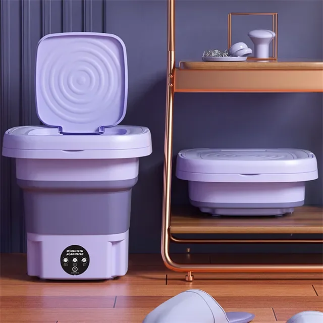 Fully-automatic Electric Underwear Socks Portable Front Folding Washing Machine Mini Foldable Tub Laundry Washer  With Spin Dry