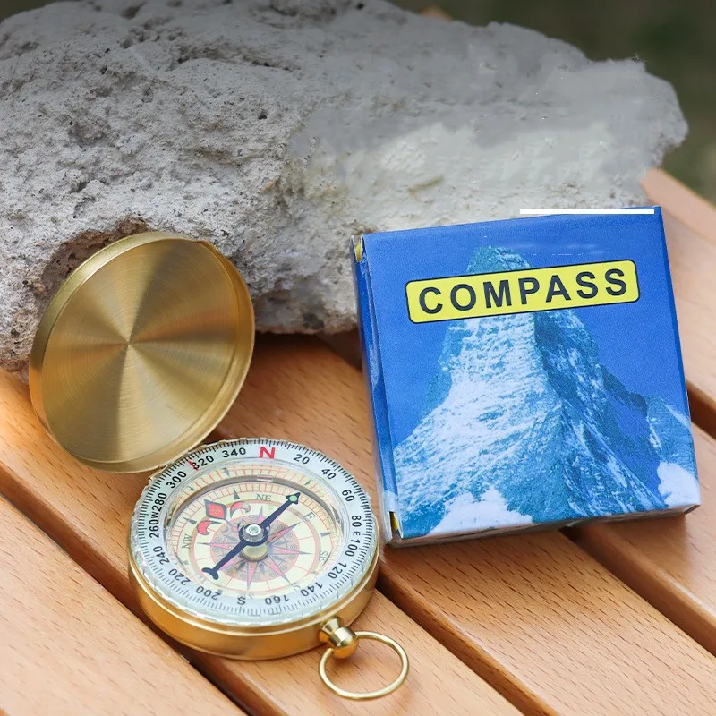 Popular Compass Watch Shaped Retro Flip Magnetic Compass Glow In The Dark Compass For Camping Hunting,Outdoor Navigation Tool