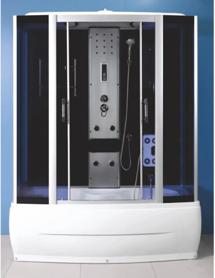 
Luxury 1500mm steam massage sliding door hydro shower cabin 