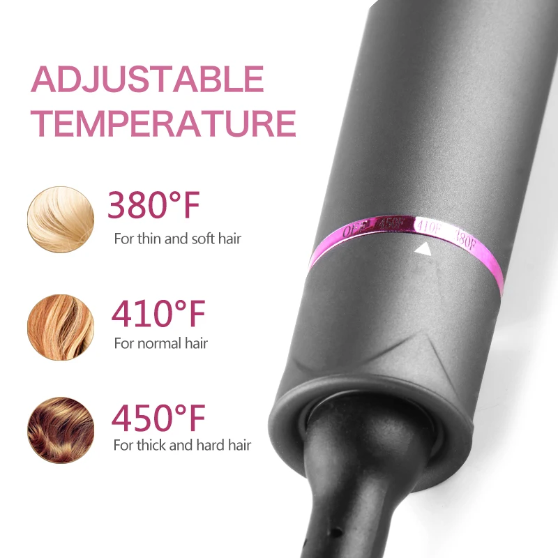 Mkboo wholesale three barrel curling iron automatic 360 rotating electric curling iron wand