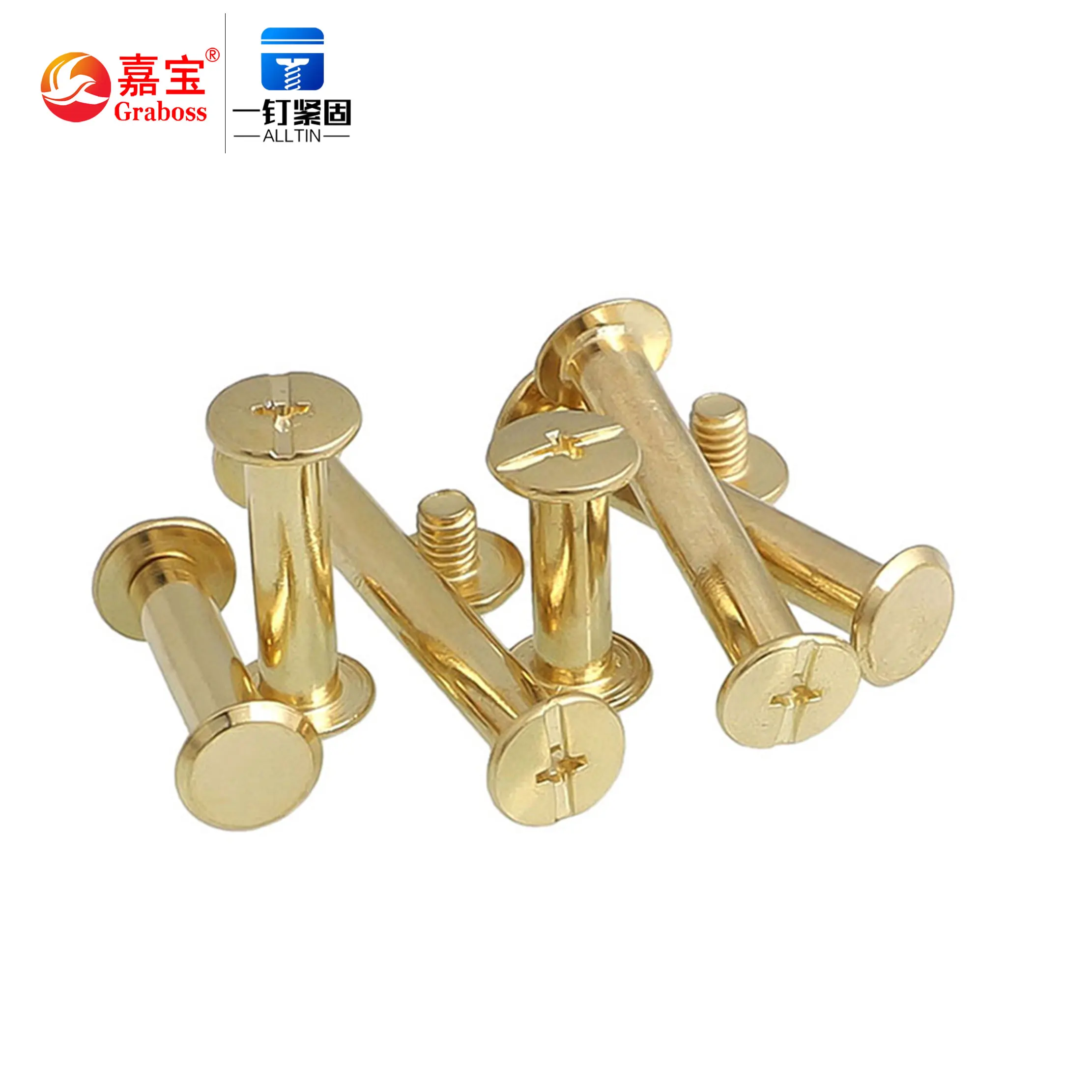 Brass Material Male Female Screws Book Binding Screw Post Binders Aluminum Male Female Chicago Screw GB Chiffon Plain Long Skirt