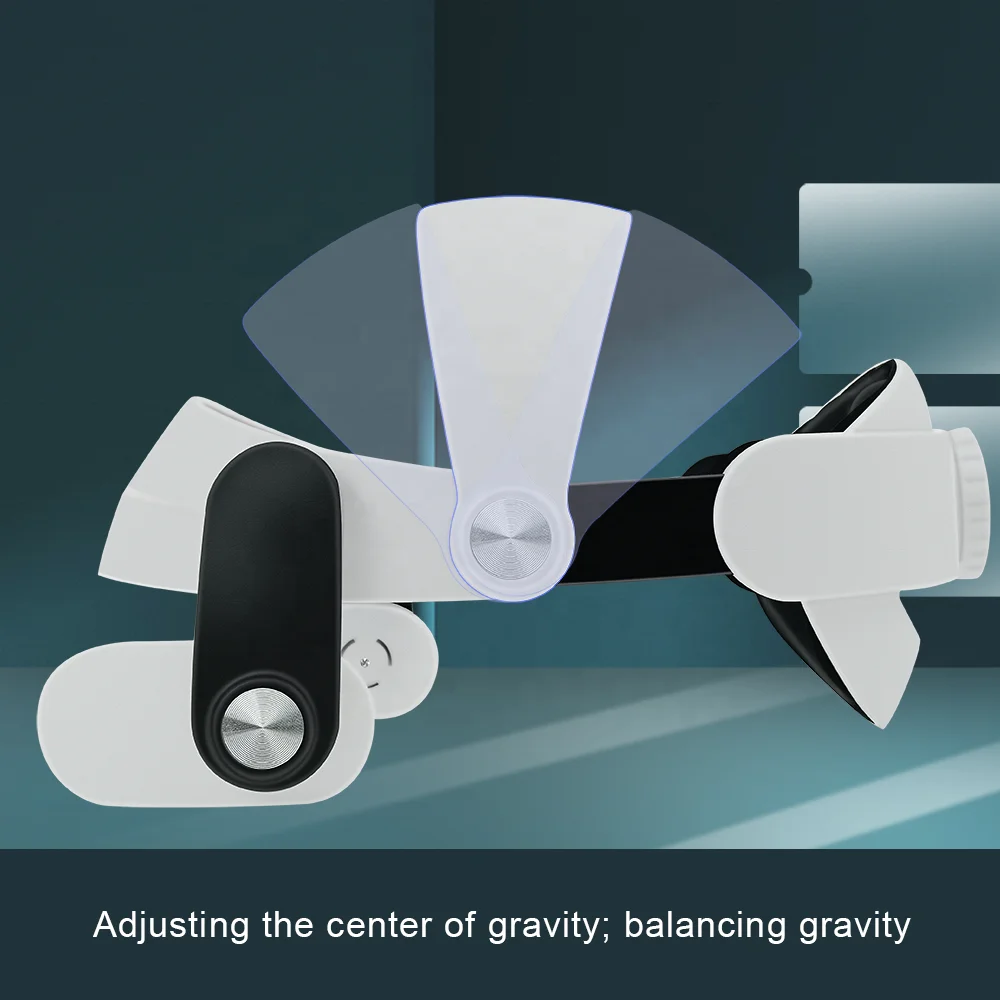 For Quest 3 Upgraded Soft Leather Decompression Pad Adjustable Connector Replaceable VR Accessory for Meta Quest 3 Head Strap